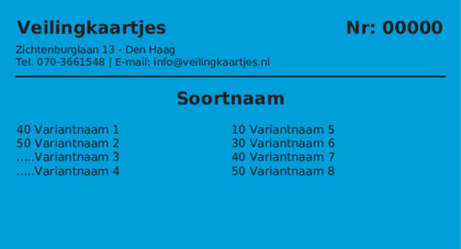 Voorbeeld veilingkaart op Azuur