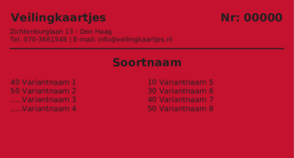 Voorbeeld veilingkaart op Kersenrood