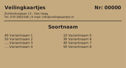 Voorbeeld veilingkaart op Mokkabruin