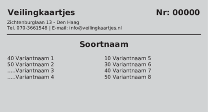Voorbeeld veilingkaart op Parelgrijs